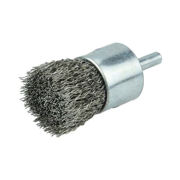 Weiler 1" Crimped Wire End Brush, .020" Stainless Steel Fill 10024 - main